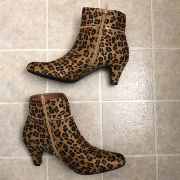 New Angel Steps Boots Leopard Print Size 10 - Picture 4 of 6